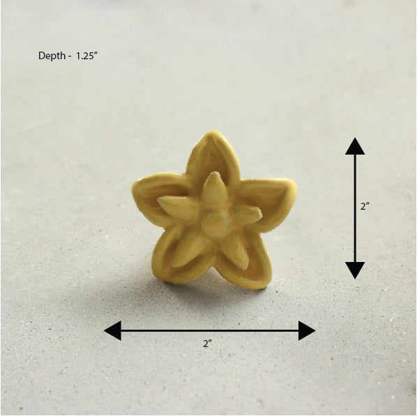 Cherry Blossom Flower Ceramic Knob – Stylish Cupboard & Drawer Handle for Kids’ Room