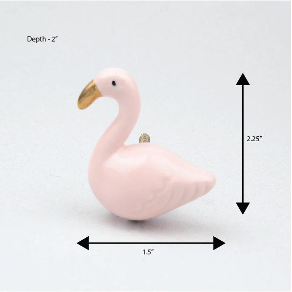 Pink Flamingo Ceramic Knob – Stylish Cupboard & Drawer Handle for Kids’ Room