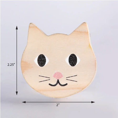 Cat Wooden / Drawer Knob – Handcrafted Kids Room Hardware | Pinch of Pretty
