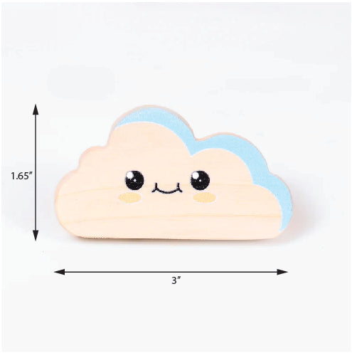 Blue Cloud Wooden/ Drawer knob – Handcrafted Kids Room Hardware | Pinch of Pretty