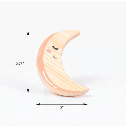Moon Wooden / Drawer Knob – Handcrafted Kids Room Hardware | Pinch of Pretty