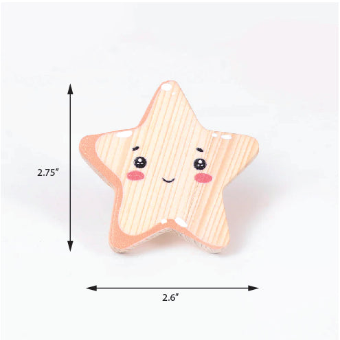 Star Wooden / Drawer Knob – Handcrafted Kids Room Hardware | Pinch of Pretty