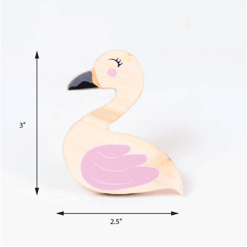 Flamingo Wooden / Drawer Knob – Handcrafted Kids Room Hardware | Pinch of Pretty