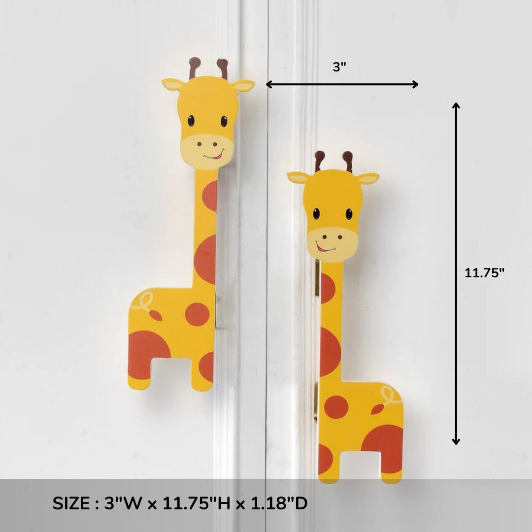 Giraffe Wooden Cupboard Handle / Drawer – Handcrafted Kids Room Hardware | Pinch of Pretty