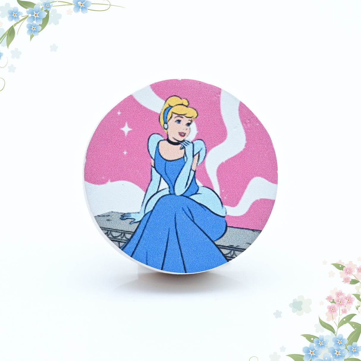 Cinderella Sitting Themed Drawer Wooden Knob / Drawer Knob– Handcrafted Kids Room Hardware | Pinch of Pretty