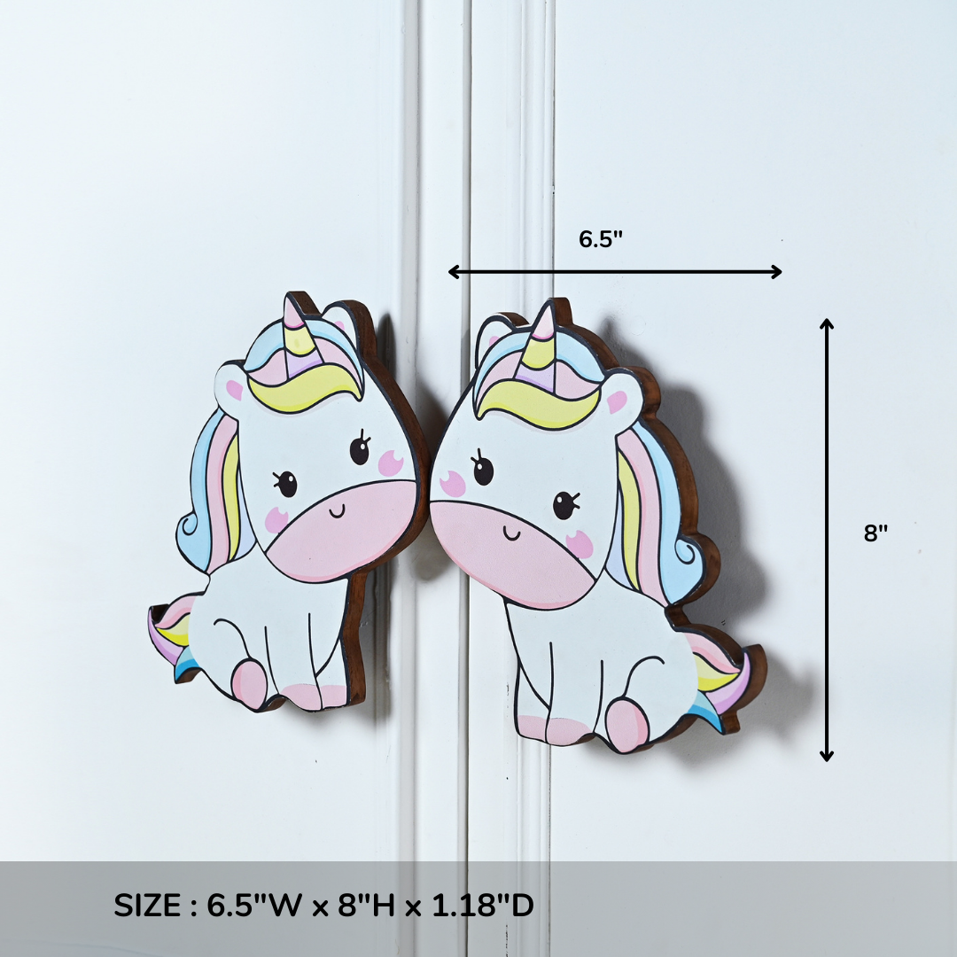 Magical Unicorn Wooden Cupboard Handle / Drawer– Handcrafted Kids Room Hardware | Pinch of Pretty