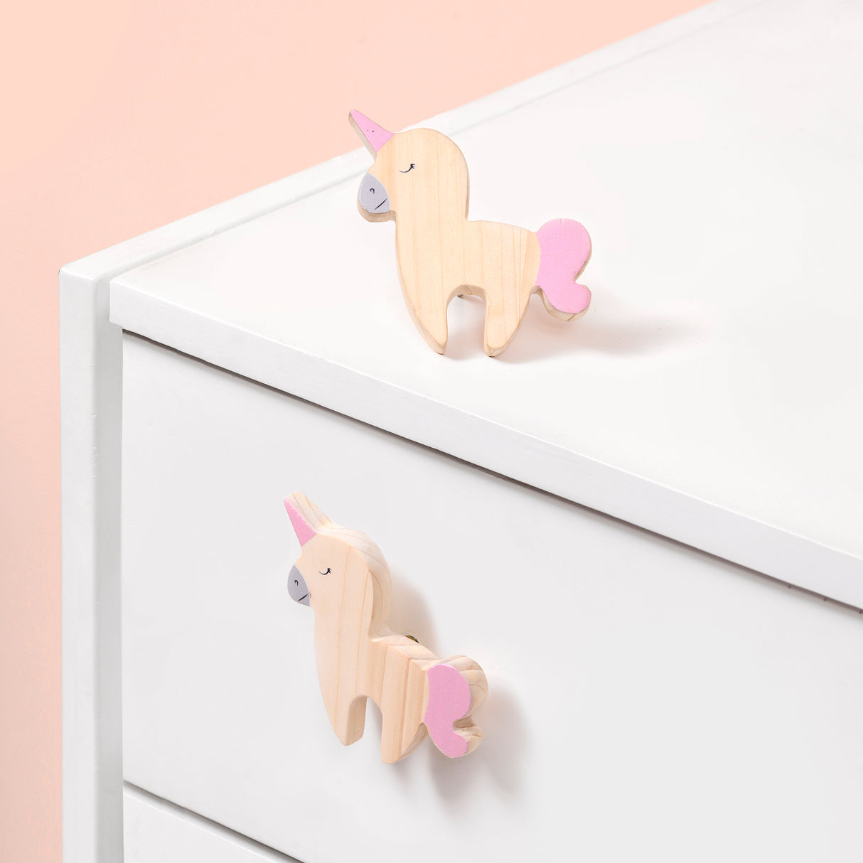 Unicorn Wooden / Drawer Knob – Handcrafted Kids Room Hardware | Pinch of Pretty