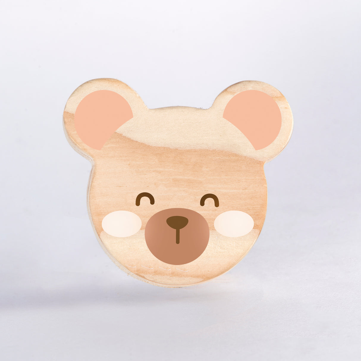 Teddy bear Wooden / Drawer Knob – Handcrafted Kids Room Hardware | Pinch of Pretty