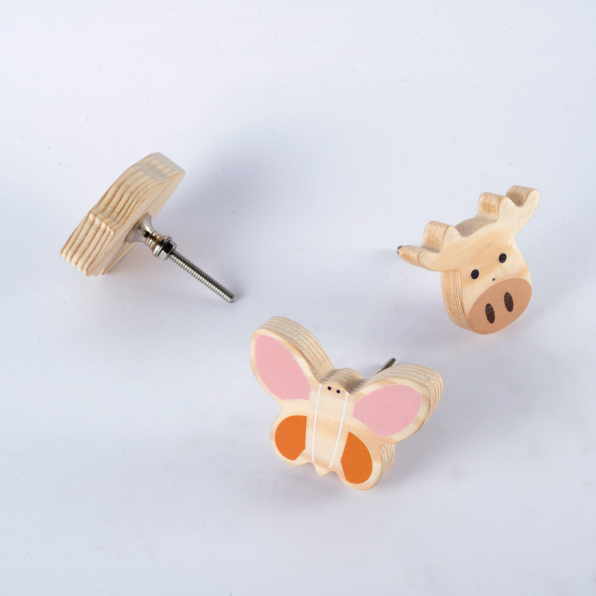 Butterfly Wooden / Drawer Knob – Handcrafted Kids Room Hardware | Pinch of Pretty