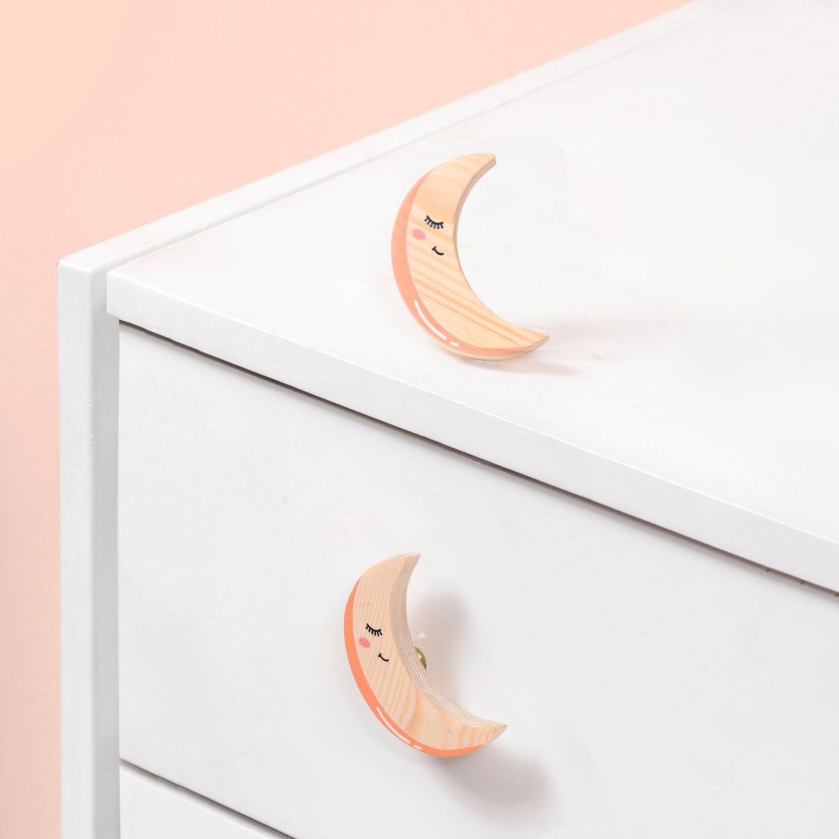 Moon Wooden / Drawer Knob – Handcrafted Kids Room Hardware | Pinch of Pretty