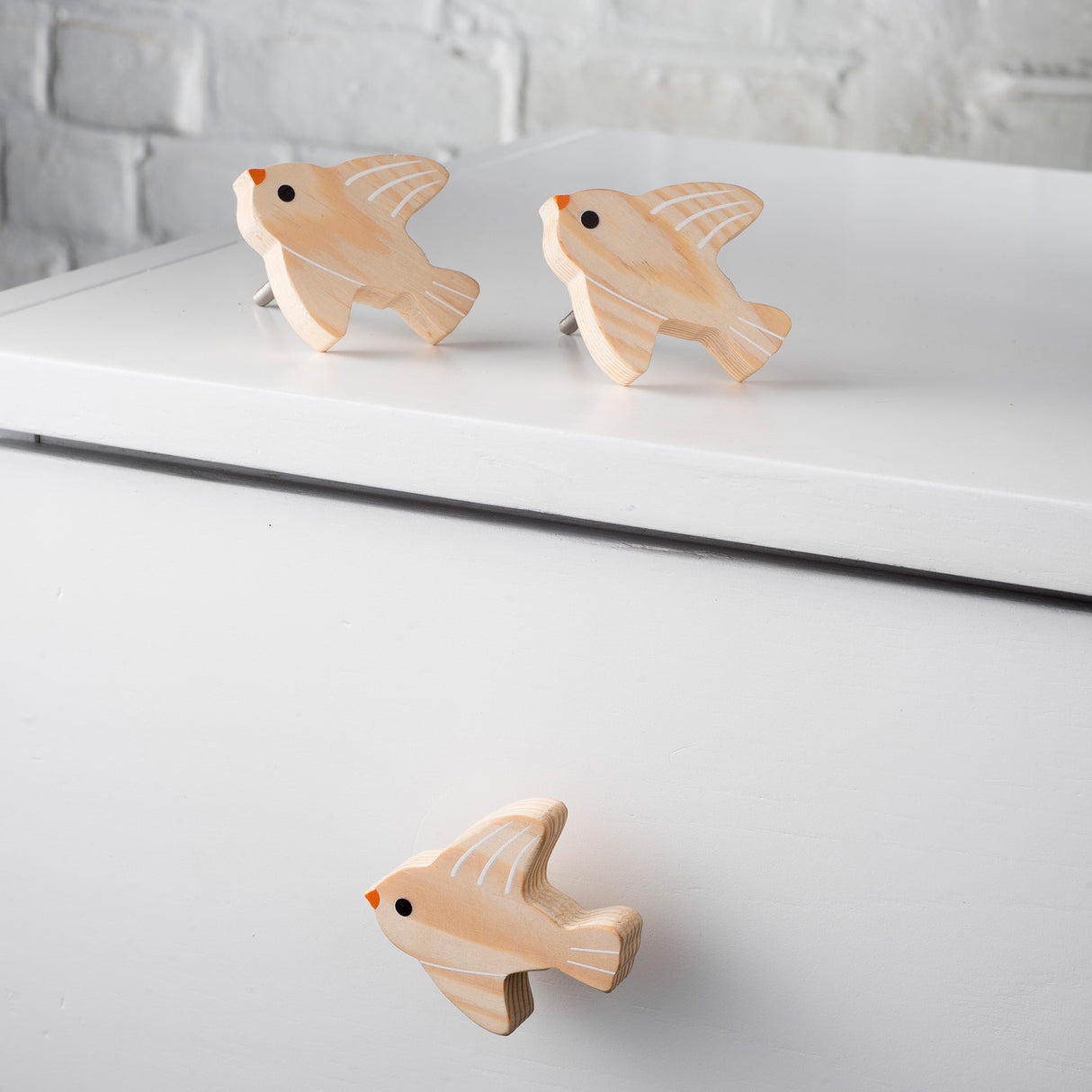 Bird Wooden / Drawer Knob – Handcrafted Kids Room Hardware | Pinch of Pretty