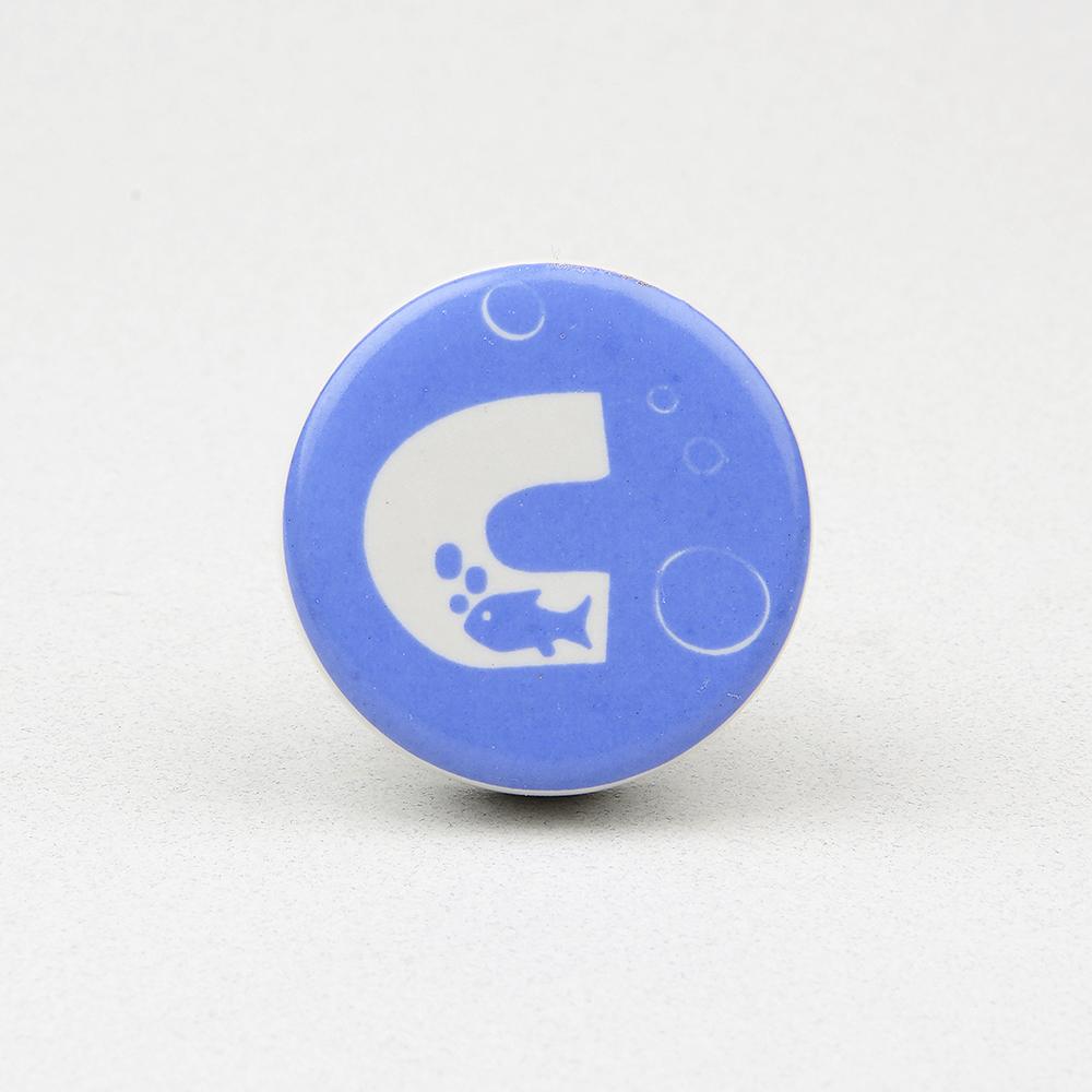 Blue Sea C Ceramic Knob – Stylish Cupboard & Drawer Handle for Kids’ Room