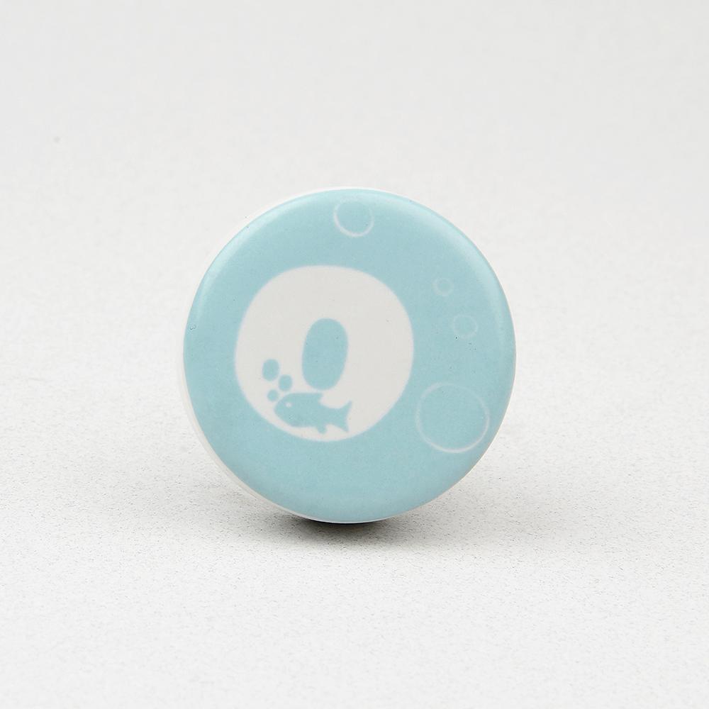 Green Sea O Ceramic Knob – Stylish Cupboard & Drawer Handle for Kids’ Room