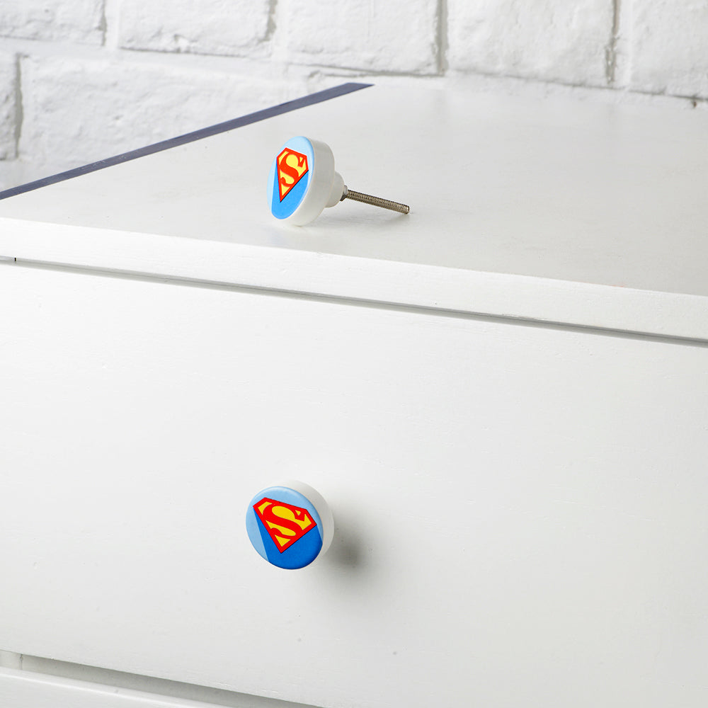 Superman Ceramic Knob – Stylish Cupboard & Drawer Handle for Kids’ Room