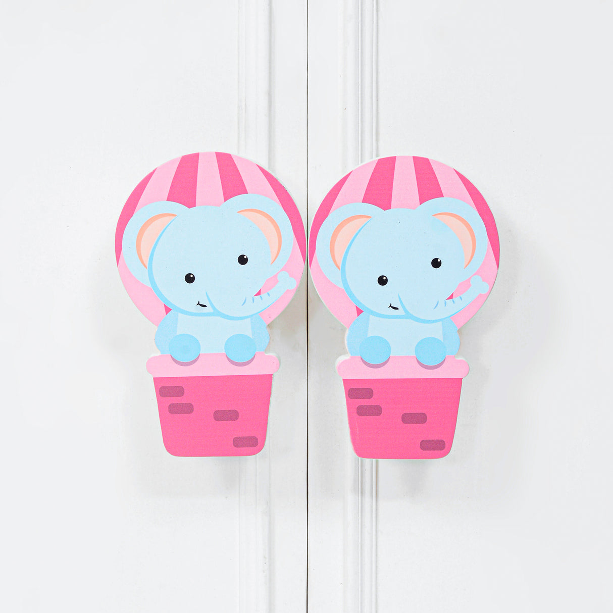 Hot Air Elephant Wooden Cupboard Handle / Drawer – Handcrafted Kids Room Hardware | Pinch of Pretty