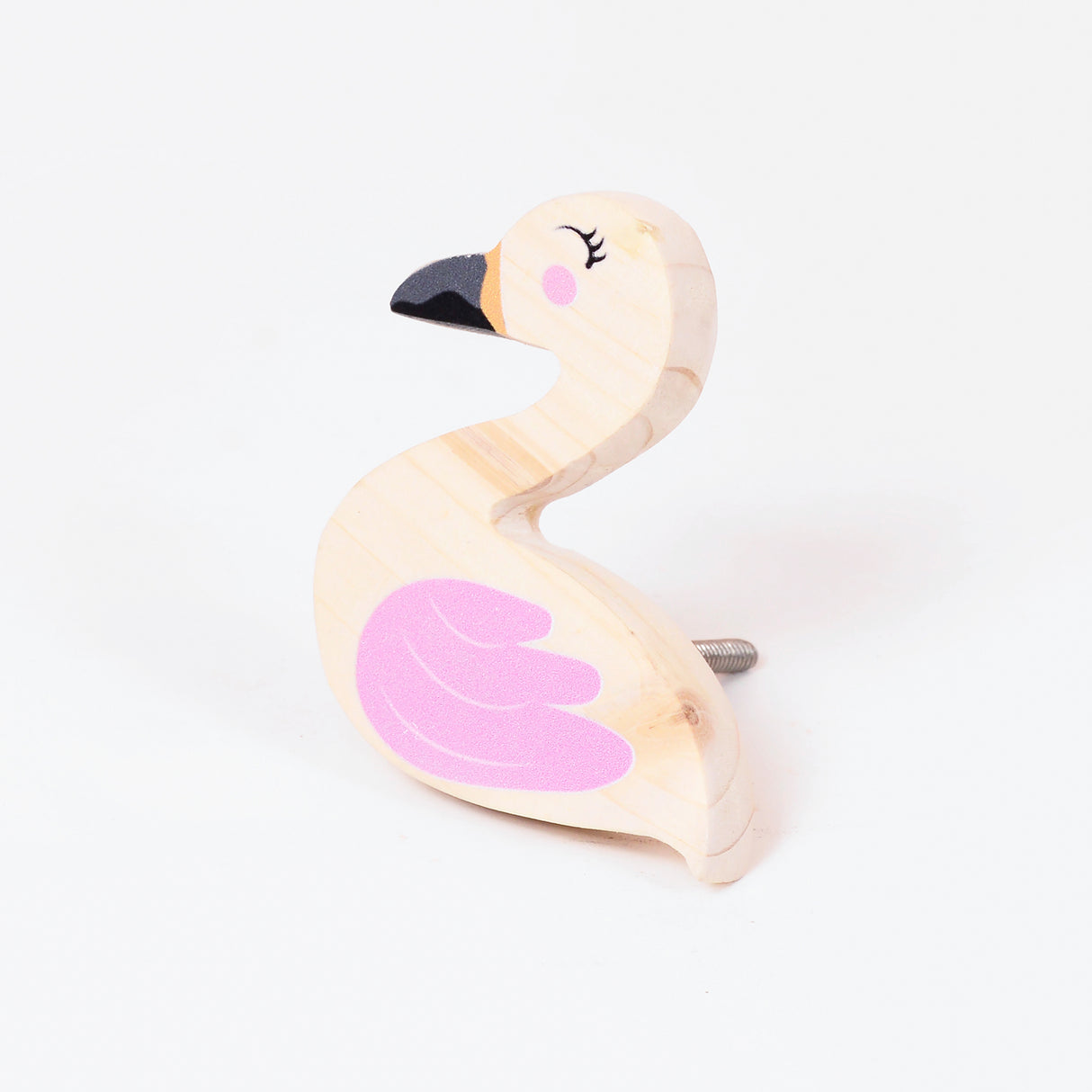 Flamingo Wooden / Drawer Knob – Handcrafted Kids Room Hardware | Pinch of Pretty