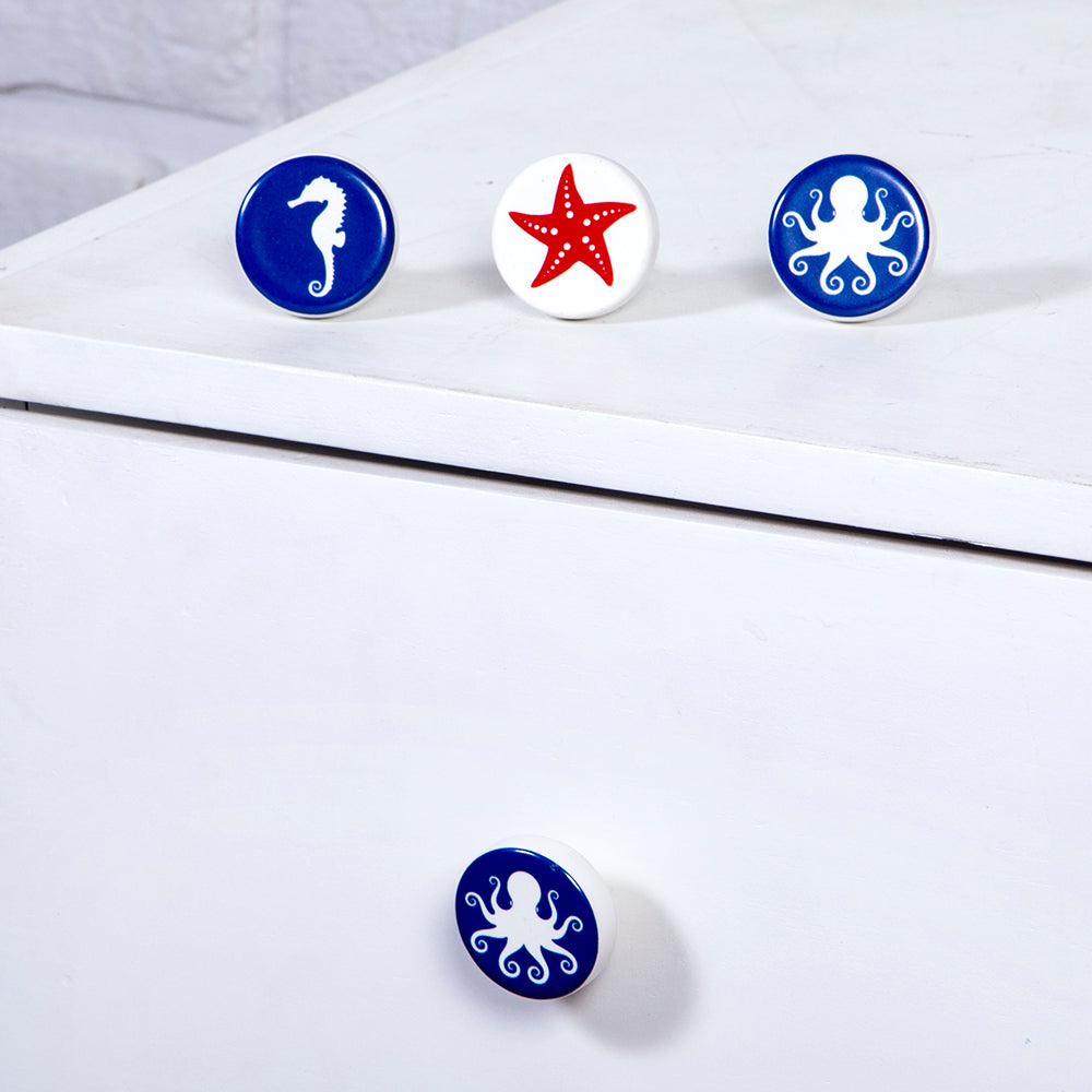 Octopus Ceramic Knob – Stylish Cupboard & Drawer Handle for Kids’ Room
