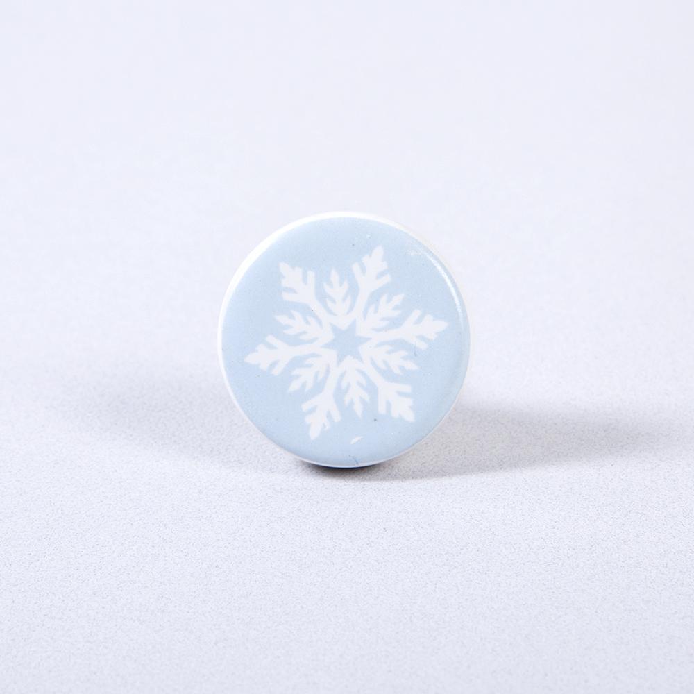 Snow Flake Ceramic Knob – Stylish Cupboard & Drawer Handle for Kids’ Room