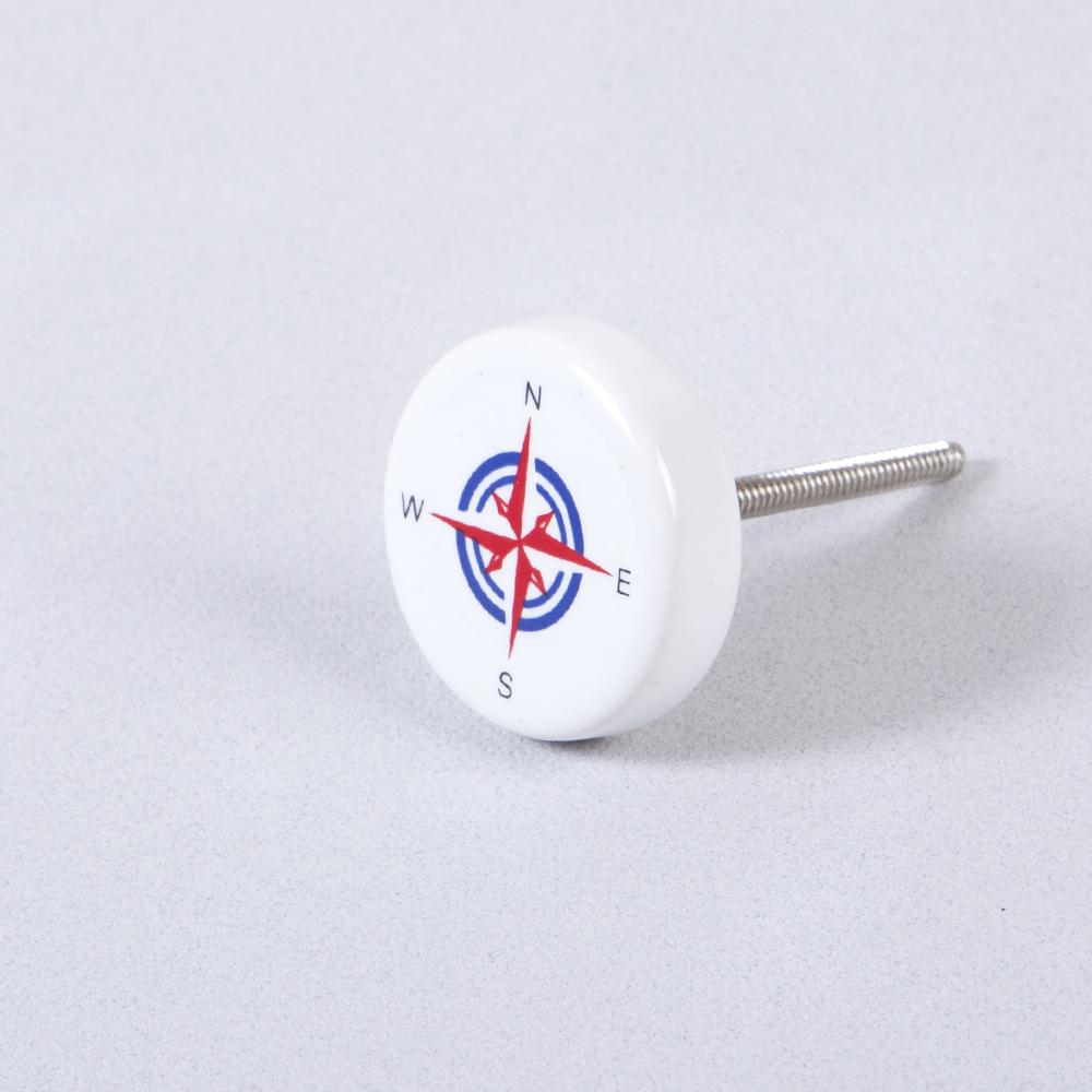 Compass Ceramic Knob – Stylish Cupboard & Drawer Handle for Kids’ Room