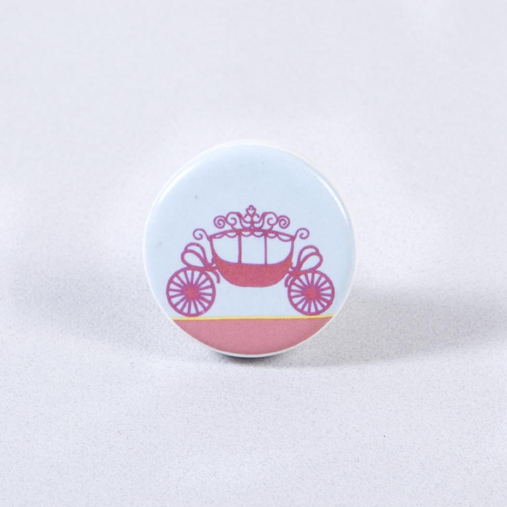 Princess Carriage Ceramic Knob – Stylish Cupboard & Drawer Handle for Kids’ Room