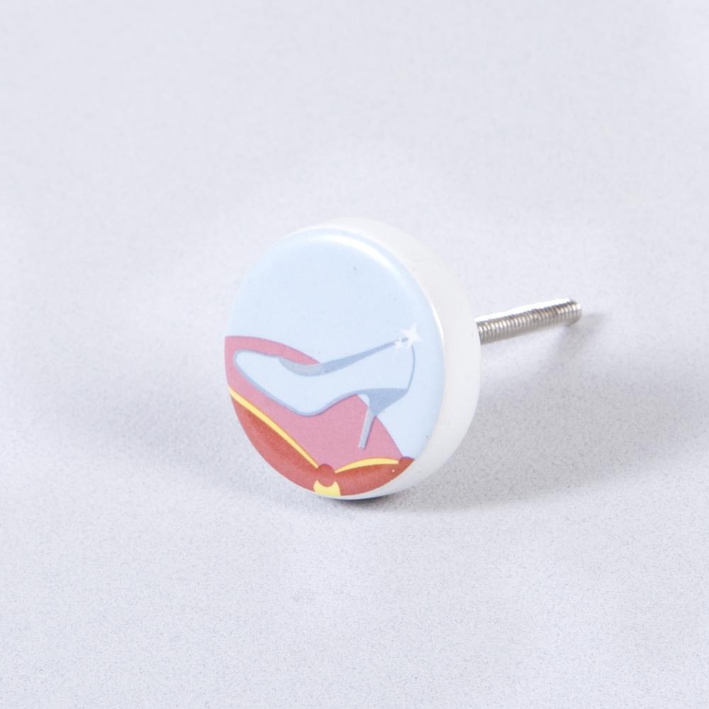 Princess Shoe Ceramic Knob – Stylish Cupboard & Drawer Handle for Kids’ Room