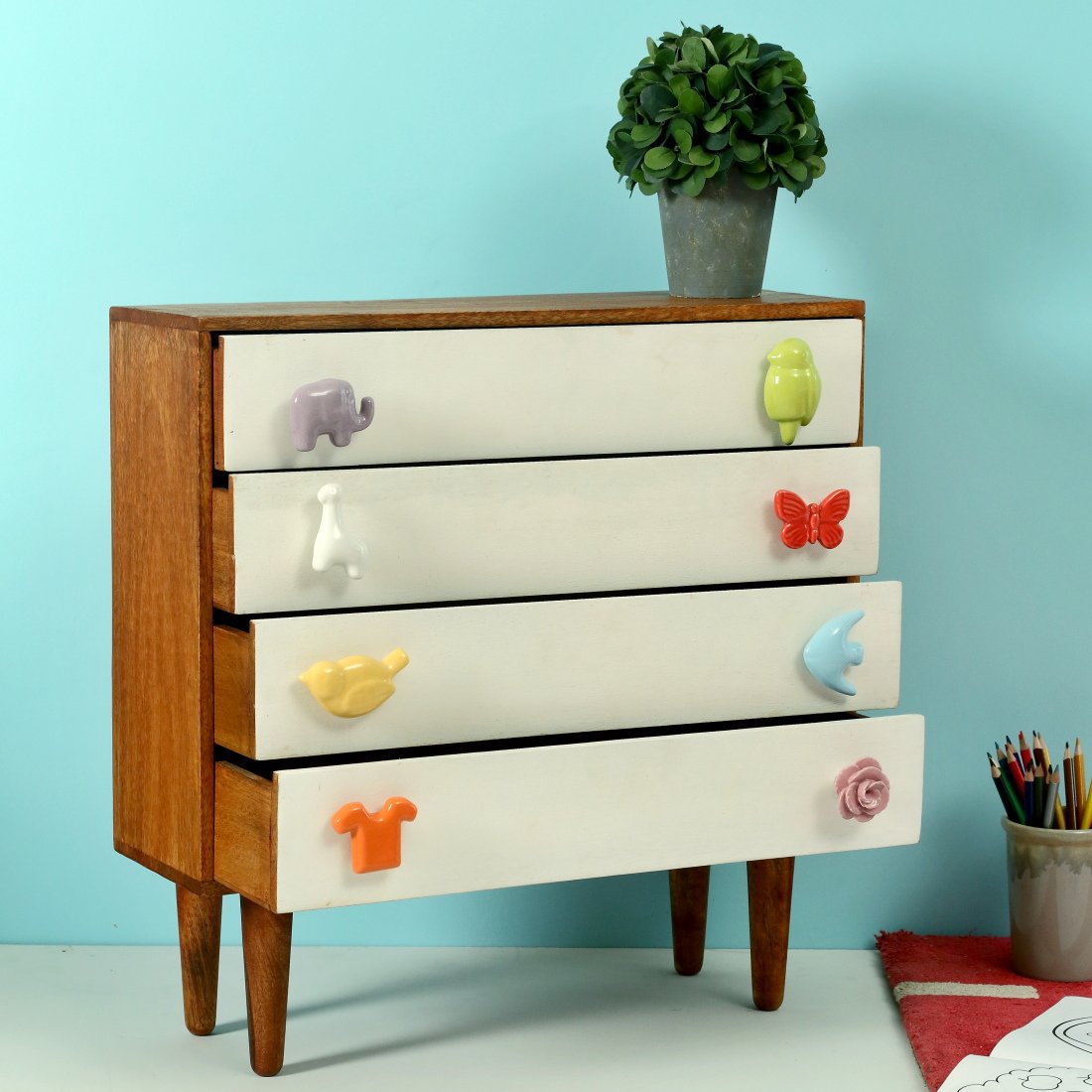 Birdie Ceramic Knob – Stylish Cupboard & Drawer Handle for Kids’ Room