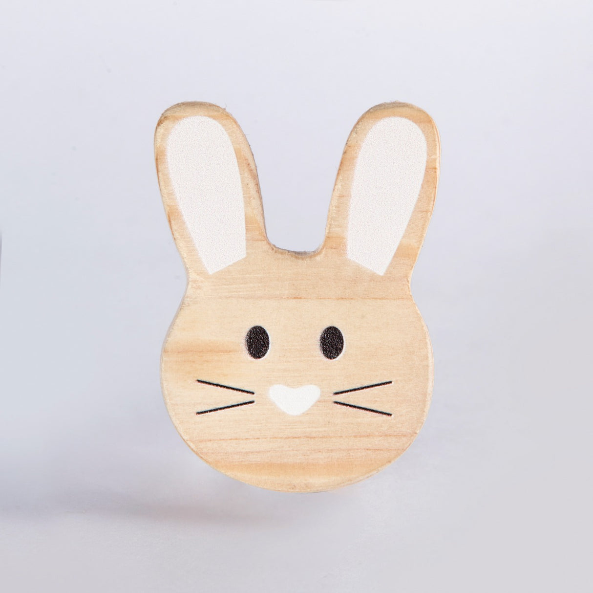 Rabbit face Wooden / Drawer Knob – Handcrafted Kids Room Hardware | Pinch of Pretty