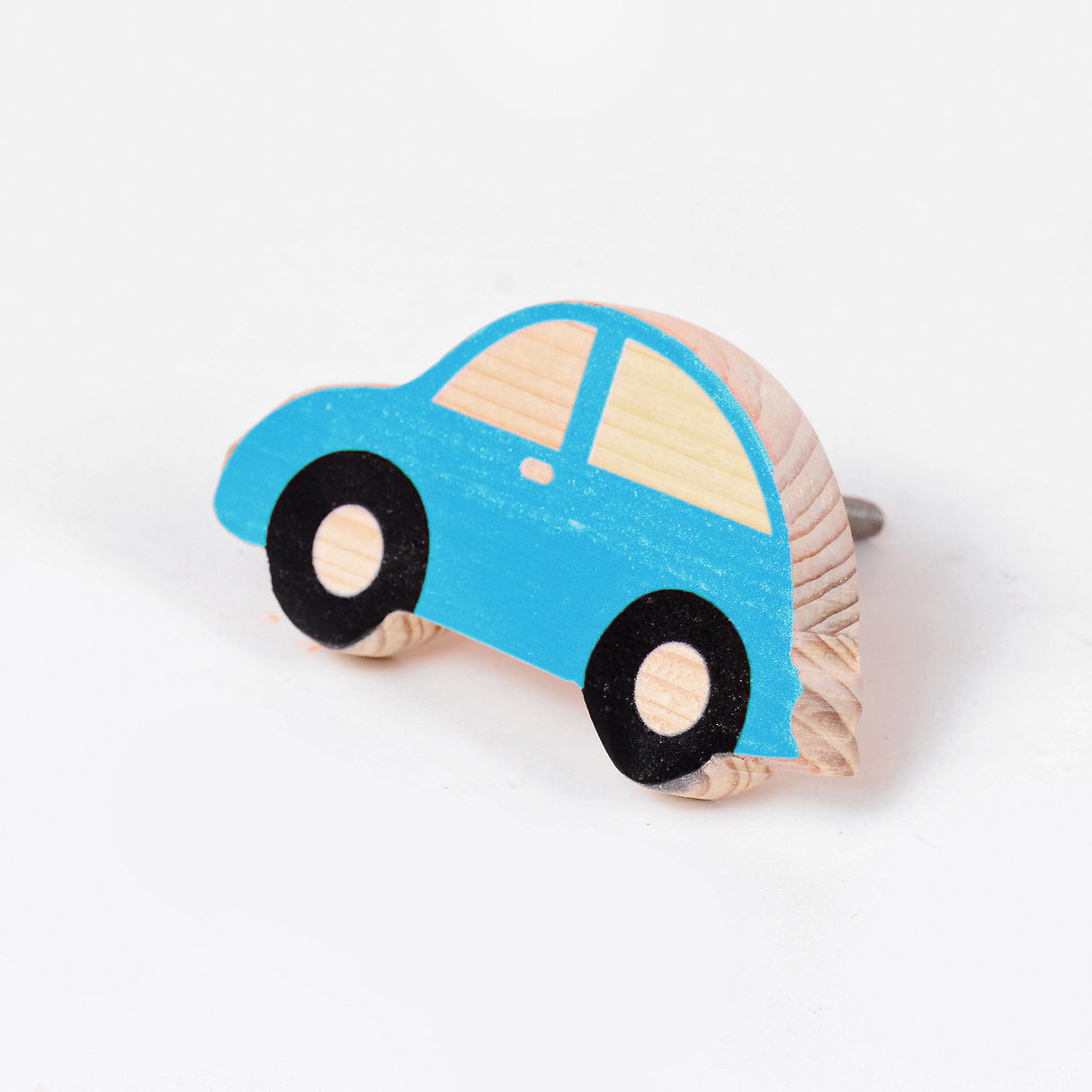 Blue Car Wooden / Drawer Knob – Handcrafted Kids Room Hardware | Pinch of Pretty