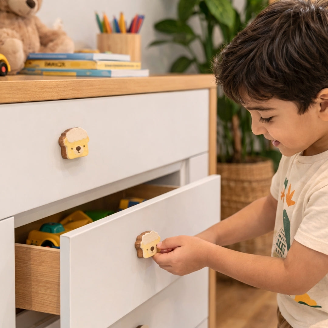 Sheep Wooden Drawer Knob– Handcrafted Kids Room Hardware | Pinch of Pretty