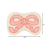 Pretty Bow Ribbon Abstract Floor Mat / Rug – Pastel Pink Kids Room Decor | Pinch of Pretty