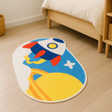Rocket Adventure Kids Rug – Space-Themed Play Mat | Pinch of Pretty