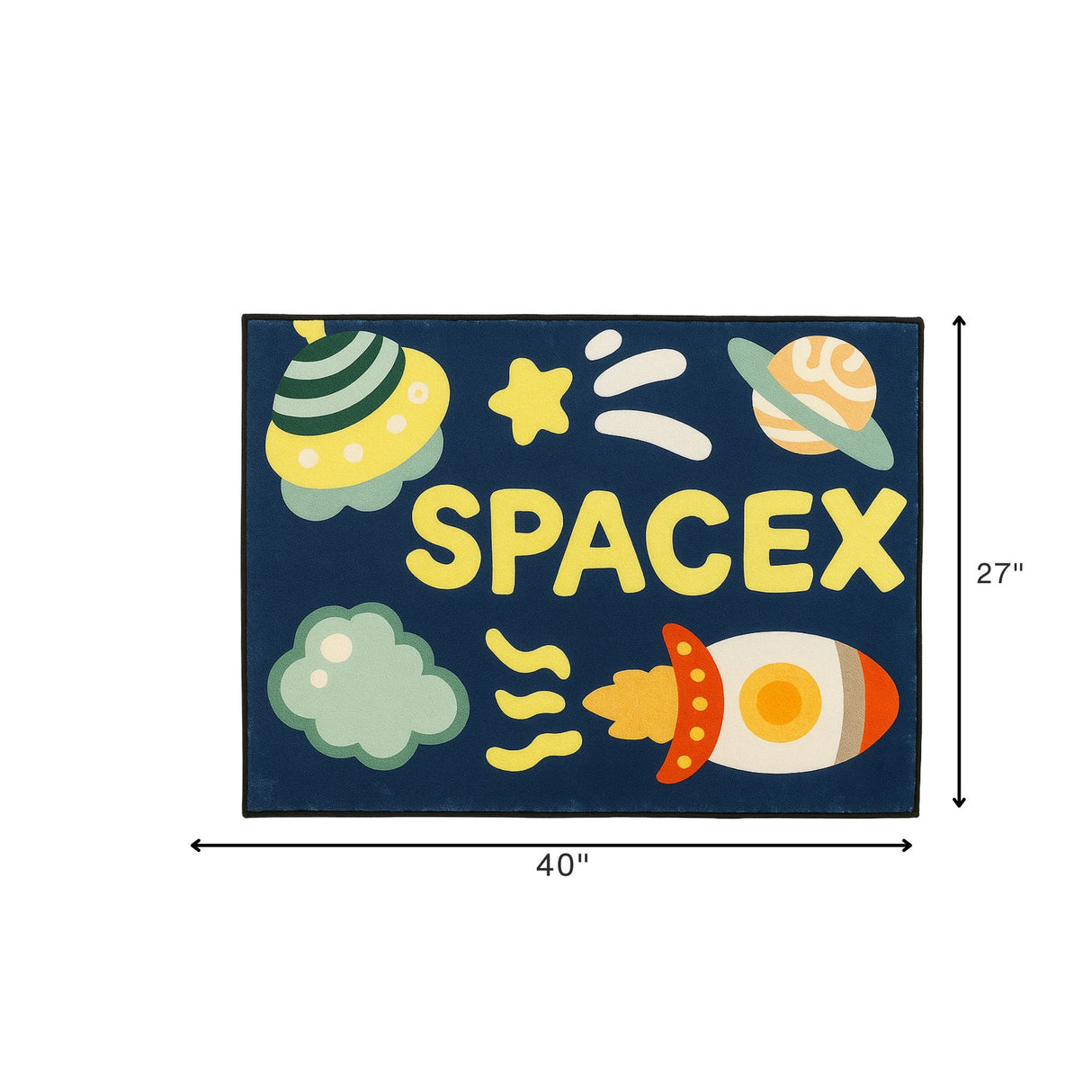 Space Explorer Kids Rug – Fun Galaxy Theme Play Mat | Pinch of Pretty