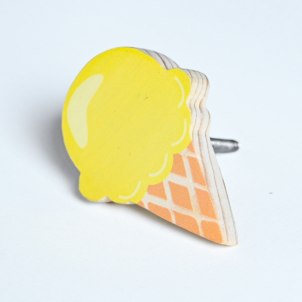 Special Combo Offer: Pack of 3 Ice Cream Wooden Knobs