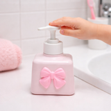 Pink Bow Soap Dispenser – Elegant Polyresin Bathroom Accessory | Pinch of Pretty