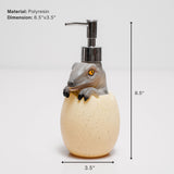 Grey Dino Egg Soap Dispenser – Handcrafted Polyresin Bathroom Accessory | Pinch of Pretty