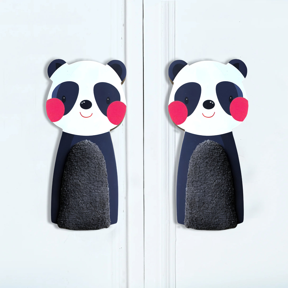 Panda Cupboard Handles with Fabric / Handcrafted Kids Room Hardware | Pinch of Pretty