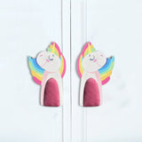 Rainbow Unicorn Cupboard Handles with Fabric