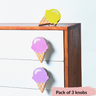 Special Combo Offer: Pack of 3 Ice Cream Wooden Knobs