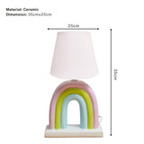 Rainbow Ceramic Table Lamp or Kids' Ceramic Rainbow Bedside Lamp | Pinch of Pretty