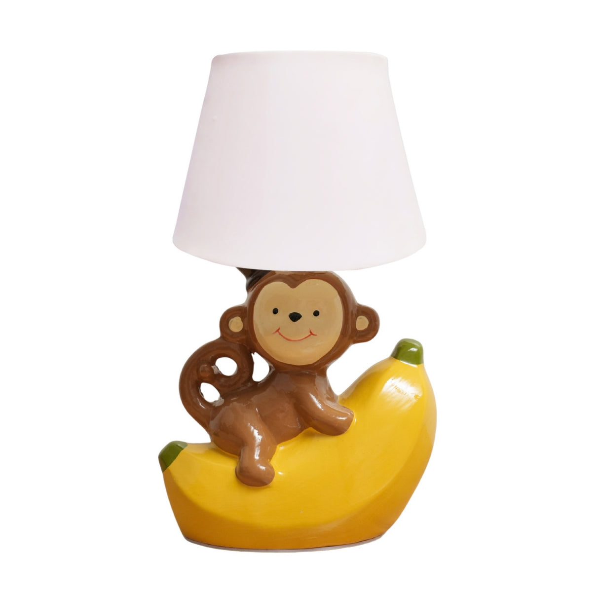Playful Monkey & Banana Ceramic Table Lamp | Pinch of Pretty