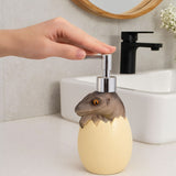 Grey Dino Egg Soap Dispenser – Handcrafted Polyresin Bathroom Accessory | Pinch of Pretty