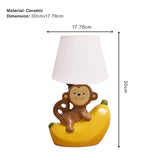 Playful Monkey & Banana Ceramic Table Lamp | Pinch of Pretty