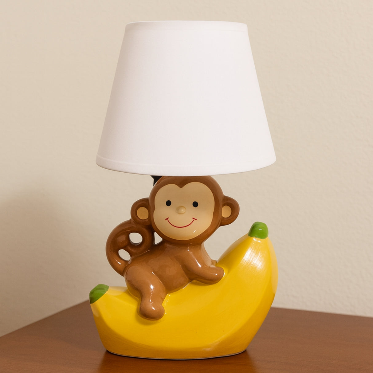 Playful Monkey & Banana Ceramic Table Lamp | Pinch of Pretty