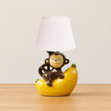 Playful Monkey & Banana Ceramic Table Lamp | Pinch of Pretty
