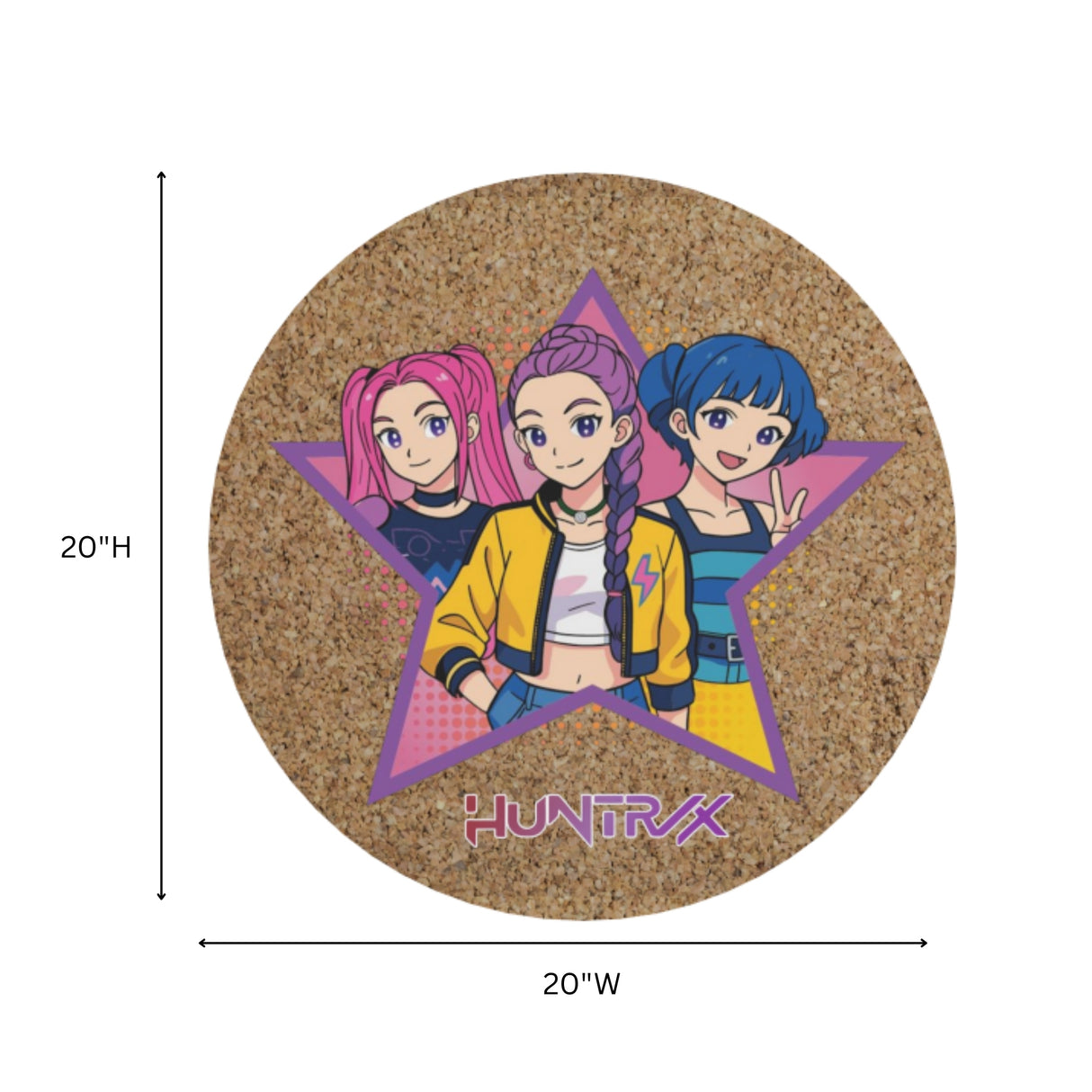 HUNTRXX Anime Pop Circular Cork Board