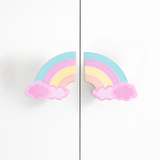 Enchanted Sky Rainbow Wooden Cupboard / Drawer Handles for Kids