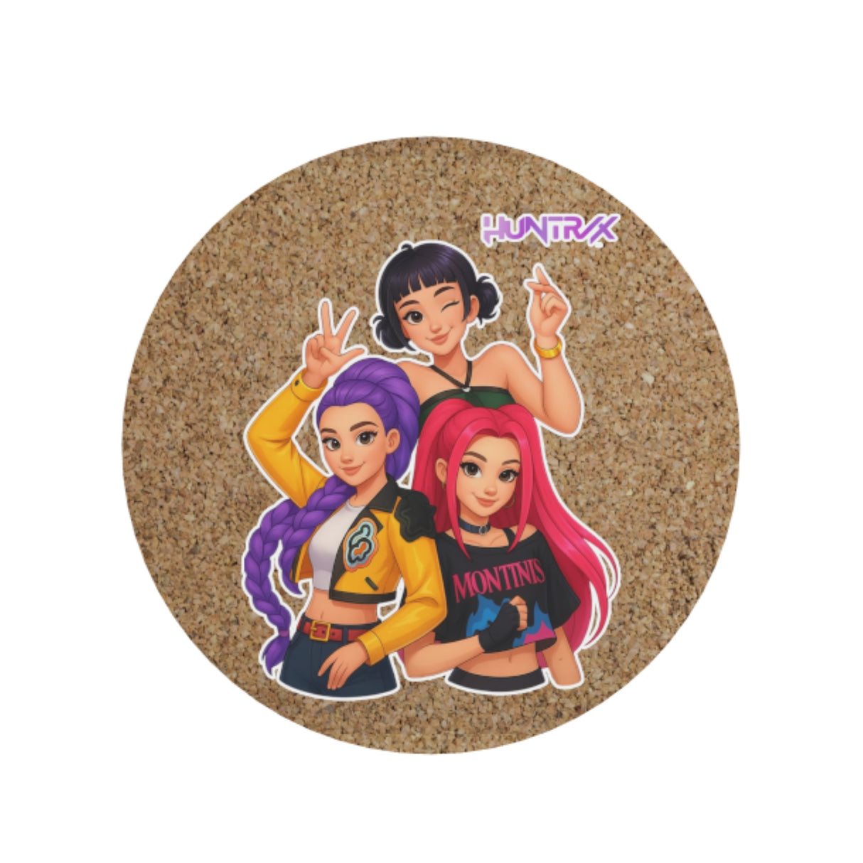 HUNTRXX Trio Anime Round Cork Board