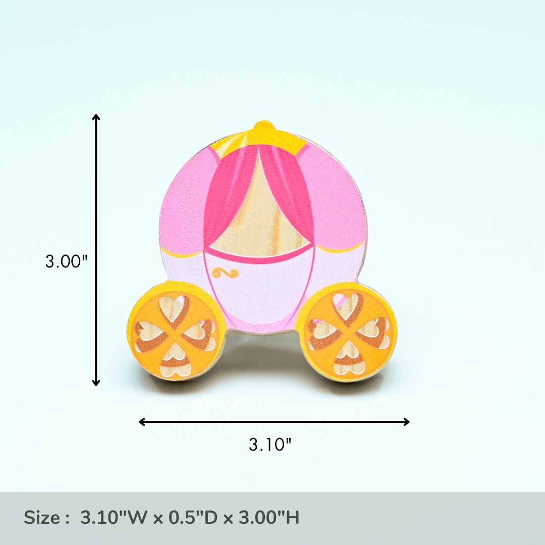 Princess Carriage Wooden/ Drawer  Knob– Handcrafted Kids Room Hardware | Pinch of Pretty