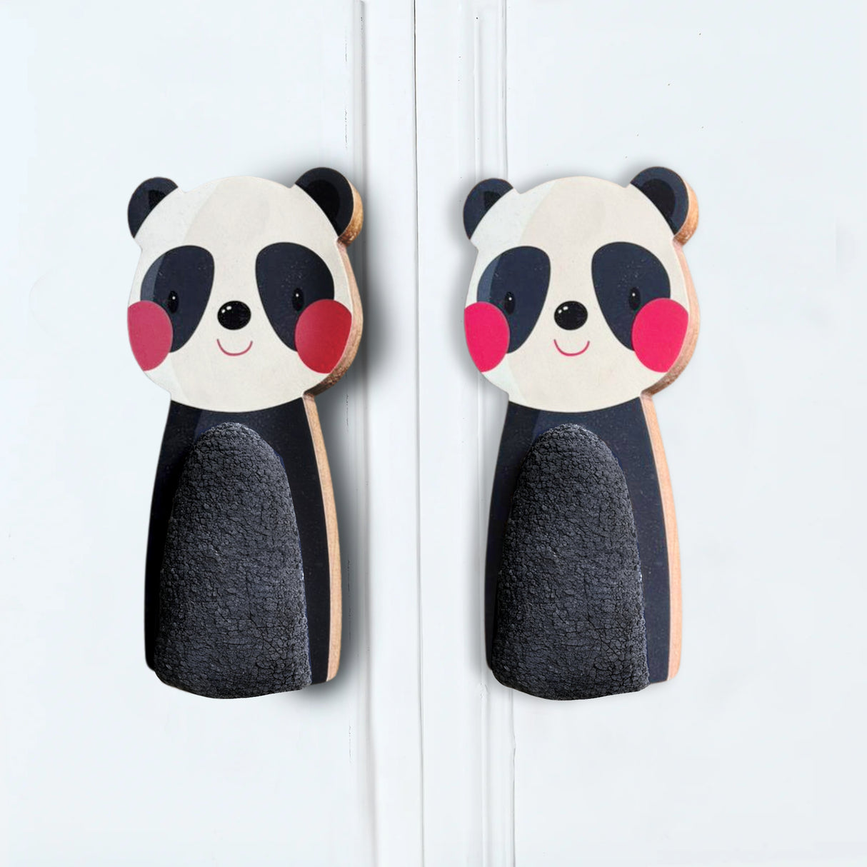 Panda Cupboard Handles with Fabric / Handcrafted Kids Room Hardware | Pinch of Pretty
