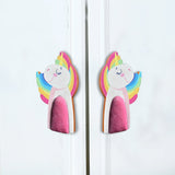 Rainbow Unicorn Cupboard Handles with Fabric